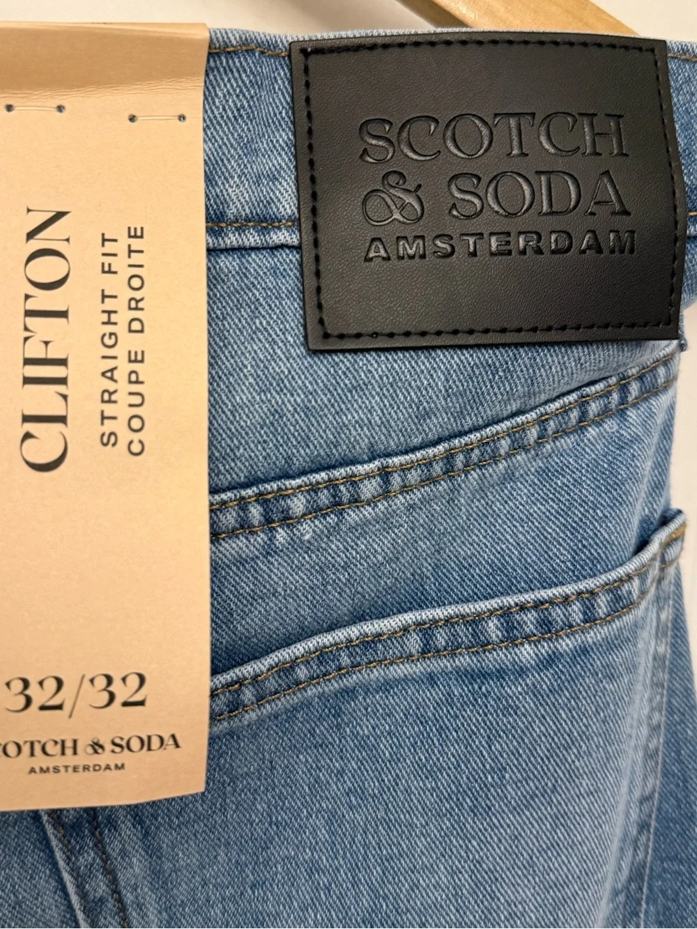 🥃 Scotch & Soda NWT Clifton Straight Fit Five-Pocket Jeans - Size 32X32